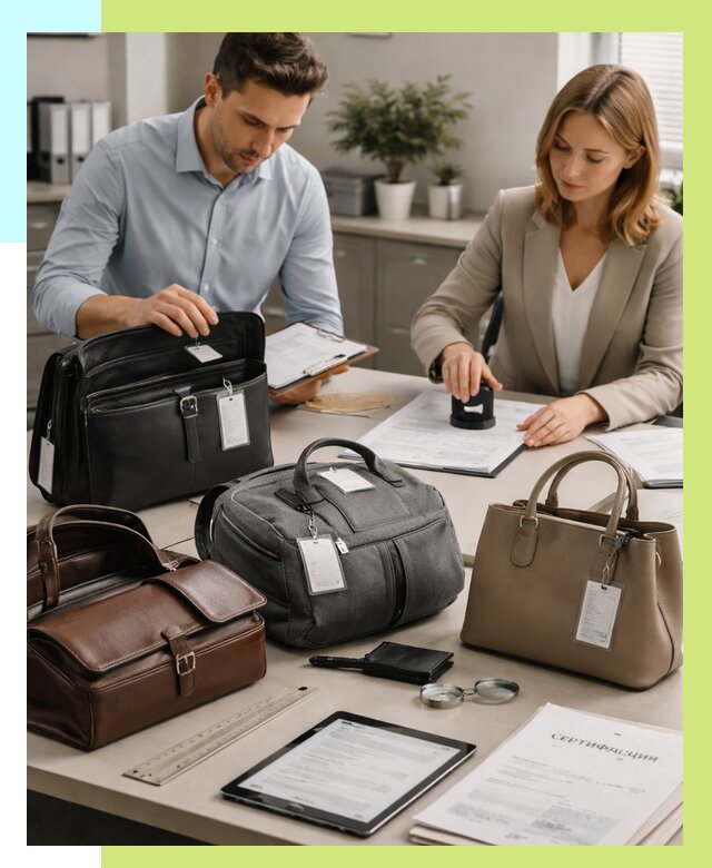 Сертификация сумок в Лангепасе от 7575 руб. | Алешин-Лнг