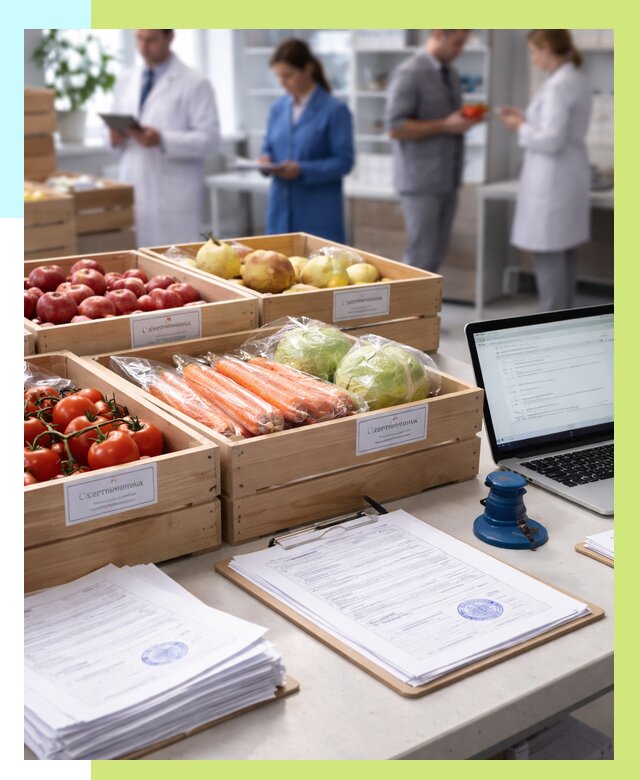 Сертификация овощей и фруктов в Лангепасе от 8585 р. | Алешин-Лнг
