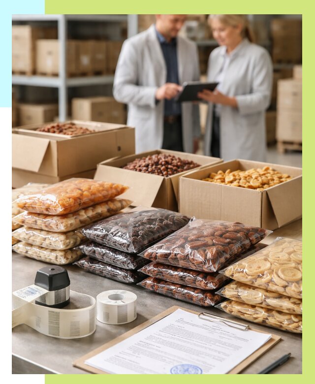 Сертификация сухофруктов в Лангепасе от 12120 р. | Алешин-Лнг под ключ