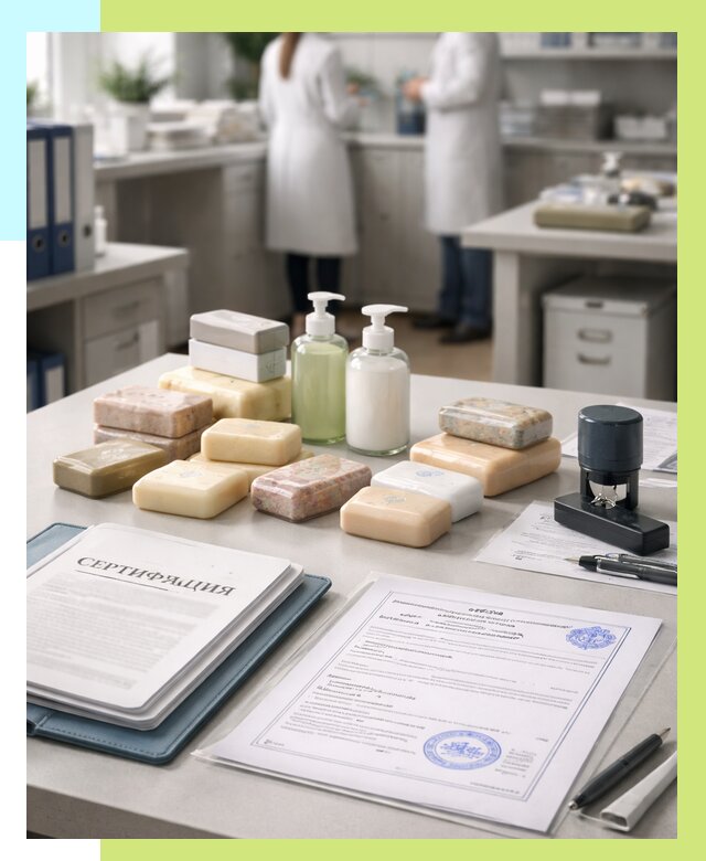 Сертификация мыла и сертификат на мыло в Лангепасе от 12120 | Алешин-Лнг