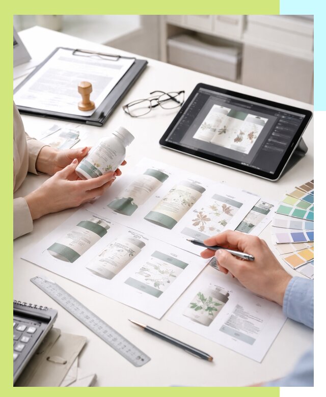 Профессиональная разработка дизайна и текста этикетки продукции в Лангепасе