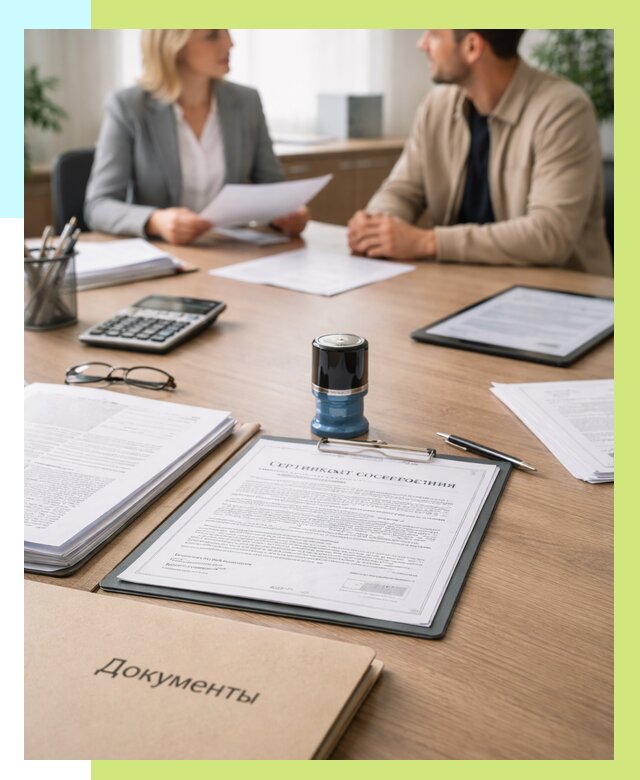 Сертификат соответствия на продукцию в Лангепасе от 15150 р.|Алешин-Лнг